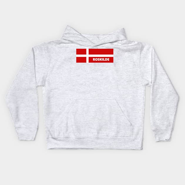 Roskilde City in Danish Flag Kids Hoodie by aybe7elf